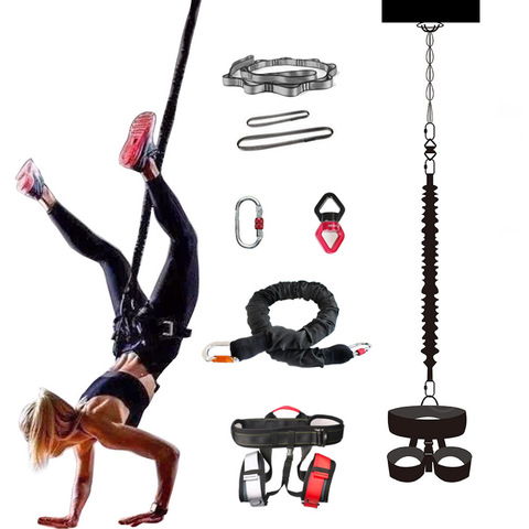 Bungee Dance-equipo de ejercicio de cuerda elástica profesional, cinturón de resistencia para ejercicio completo, cuerda elástica para baile, entrenamiento de gravedad ► Foto 1/6