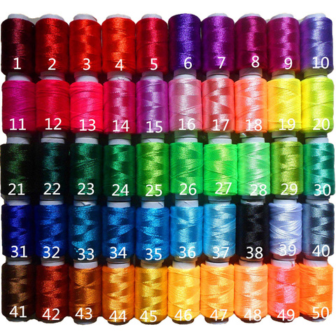 50 unids/lote 12 g/pcs Multicolor hielo seda bordado de hilo de coser de Cruz bordado de seda hilos para bordados línea ► Foto 1/5