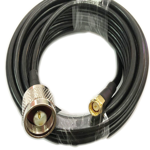 Cable SMA Coaxial RG58 de 2m, 5m, 10m, macho a N macho, adaptador de conector RF 50-3, Cable 50ohm 15/20/30m ► Foto 1/4