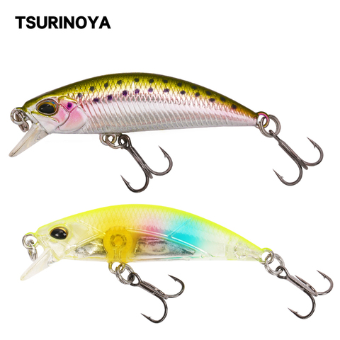 TSURINOYA-señuelo de pesca duro Minnow, DW63 50mm 5g, Minnow Wobbler, anzuelos triples, Artificial, Crankbait ► Foto 1/6