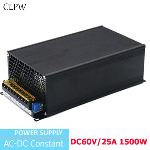 Fuente de alimentación de conmutación 1500W 60v 25A única salida PSU regulador de Led CCTV CNC ligero paso a paso transformador SMPS Motor ► Foto 1/6