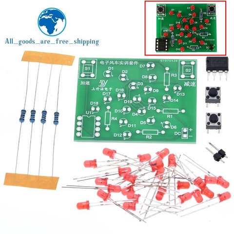 Kit de molino de viento electrónico, bricolaje, 5V CC, velocidad ajustable, diseño MCU para Kit DIY electrónico de soldadura ► Foto 1/6