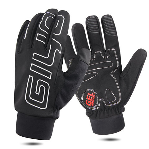 GIYO de invierno al aire libre ciclismo deporte impermeable guantes de la bicicleta guantes moto guantes de Ciclismo de Polar guantes Gel dedo completo ► Foto 1/6