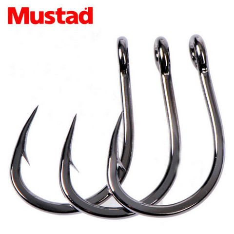 Mustad-anzuelos de Pesca en el océano 10827np # 4X, cebo vivo fuerte, tablero de hierro con púas, anzuelo, anzuelo, garra de Ángel ► Foto 1/5