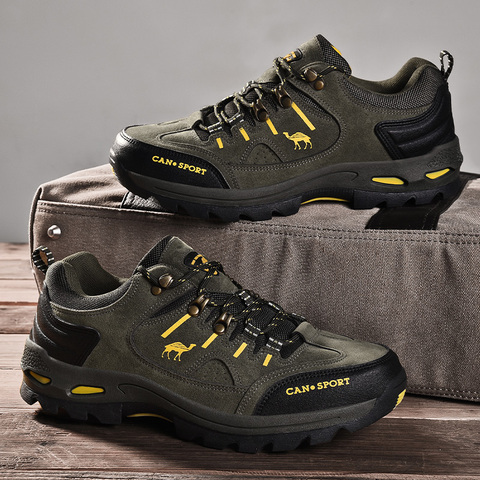 Zapatos masculinos de alta calidad para senderismo, botas de montaña impermeables para deportes atléticos de escalada al aire libre en invierno/otoño ► Foto 1/6