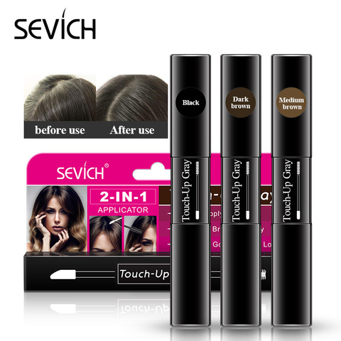 Sevich-tinte negro para cabello 2 en 1, aplicador de color de pelo, Blanco instantáneo, gris, para cubrir el pelo, crema de Color de cabello, maquillaje de belleza ► Foto 1/6