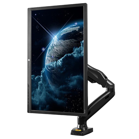 NB-Brazo de Monitor ergonómico de movimiento completo Bayou F80, brazo de inclinación ajustable y giratorio de resorte de Gas para pantalla de 17 