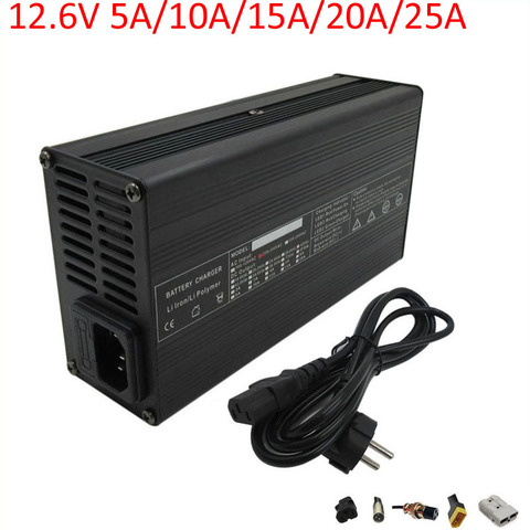 12,6 V 5A 10A 15A 20A 25A cargador de batería de litio 12V 12V 10A adaptador de poder para 3S 10,8 V 11,1 V 12V batería Li-ion de luz LED ► Foto 1/6