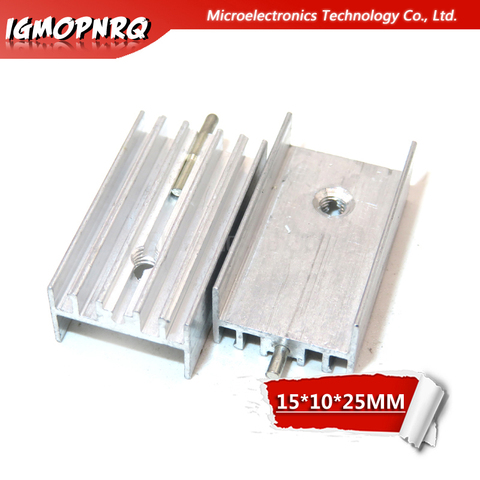 Radiador disipador de calor de aluminio de 10 Uds. Transistor de 15*10*25mm TO-220 con aguja hjxrhgal para transistores TO220 blanco ► Foto 1/1