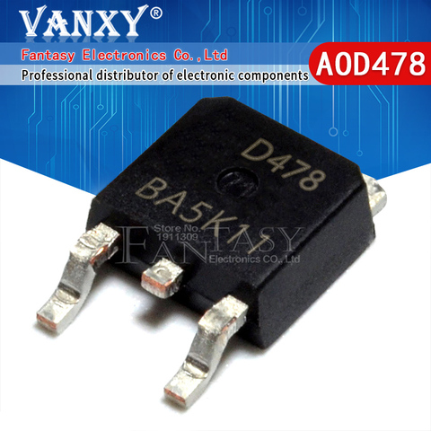 10 Uds AOD478 SOT252 D478-252 SMD nuevo MOS transistor FET ► Foto 1/5