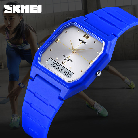 SKMEI-reloj Digital para adolescentes, cronógrafo deportivo para hombre y mujer, 3 TIEMPOS, resistente al agua, masculino y juvenil, 1604 ► Foto 1/6