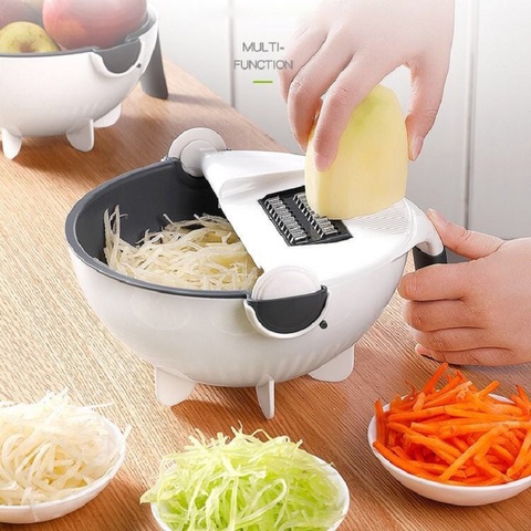 Cortador de vegetales multifuncional, pelador de zanahorias, rallador de cebolla con colador, accesorios de cocina, novedad ► Foto 1/6