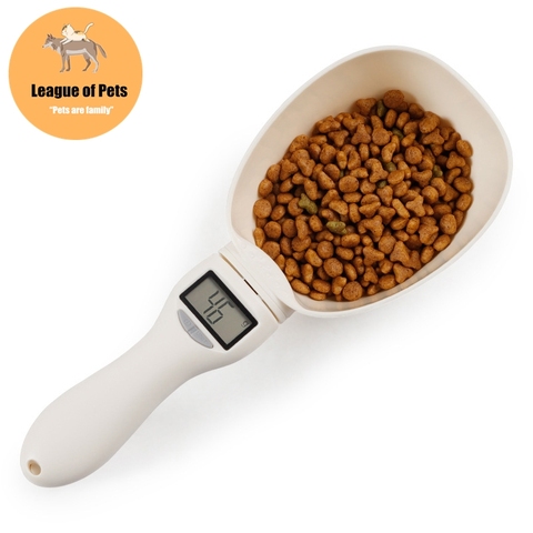 Báscula de comida para mascotas portátil con pantalla Led, báscula de cocina con cuenco, cuchara, taza medidora, 800g/1g ► Foto 1/5