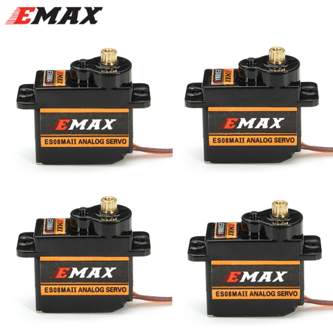 4 unids/lote EMAX ES08MA II 12g Mini Metal Gear Servo analógico para el modelo de RC ► Foto 1/6