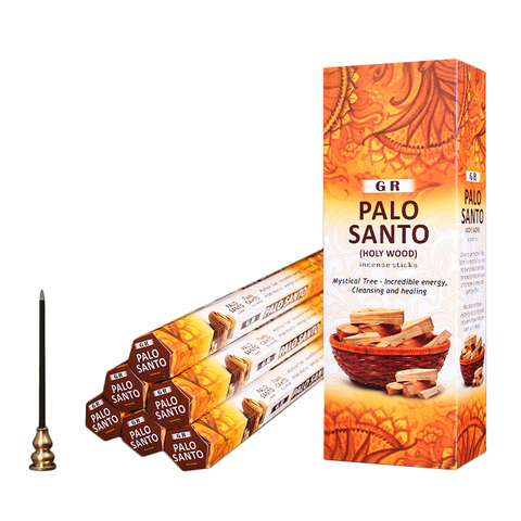 T Palo Santo-varillas de incienso indias, caja grande de incienso Natural hecho A mano, para sala de estar, casa de té, suministros budistas sin quemador ► Foto 1/6