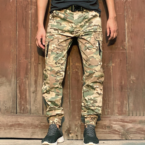 Mege-Pantalones tácticos para hombre, ropa de calle de camuflaje militar del ejército de los Estados Unidos, Cargo, pantalones de trabajo, urbano, Casual ► Foto 1/6