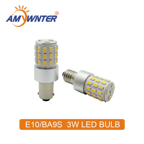 AMYWNTER-bombillas Led Ba9s para coche, 12V, 24v, Canbus T4w, 3W, fuente de lectura Interior de potencia ► Foto 1/6