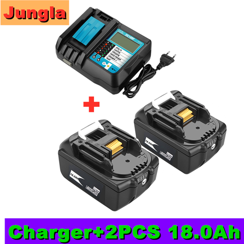 BL1860-batería recargable de iones de litio, 18 V, 18000mAh, para Makita 18 v, BL1840, BL1850, BL1830, BL1860B, LXT 400 + cargador ► Foto 1/6