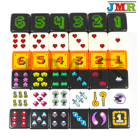 ¡Nueva marca! 18mm Digital D6 dados 6 unids/set de plástico 6 de cubo de Poker/juego/educación juego de juego ► Foto 1/6