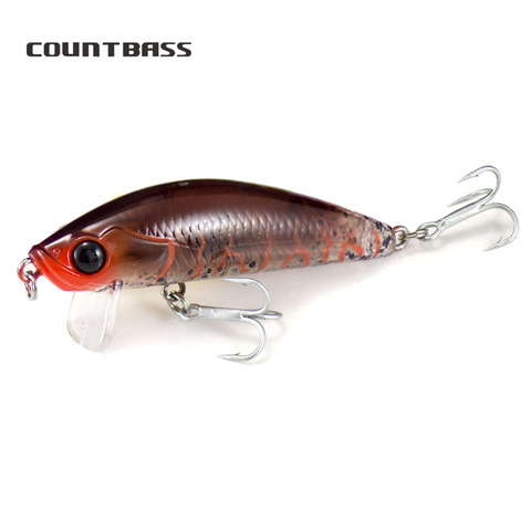 Countbass-Cebo duro de pececillo flotante, Señuelos de Pesca Wobbler de 66mm, Crankbait, carnada para trucha, juego de lubina, 1 ud. ► Foto 1/6