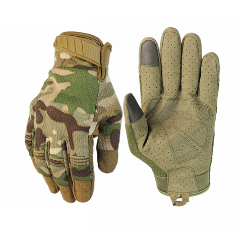 Guantes tácticos de dedo completo para pantalla táctil, para caza al aire libre, combate, senderismo, escalada, pesca, ejército, Militar ► Foto 1/6