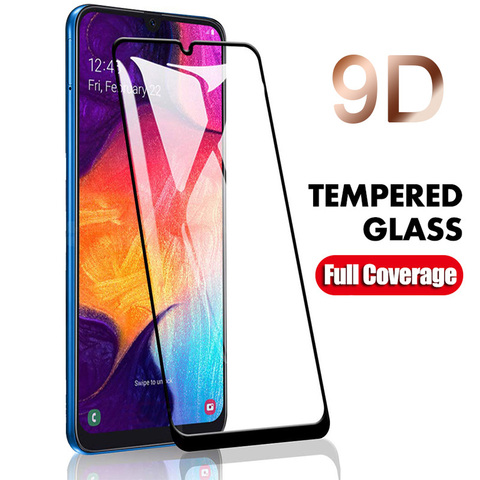 9D protectora de cristal para Samsung Galaxy A50 A70 A40 A30 A20 A20e A10 A10e Protector de pantalla para Samsung A51 A71 A31 A21S A41 de vidrio ► Foto 1/6