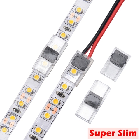 5 unids/lote 2pin conector para tira de LED de 8mm 10mm IP20 tira de LED a cable a de uso de energía de soldadura gratis conectar rápidamente 3528, 5050 ► Foto 1/6