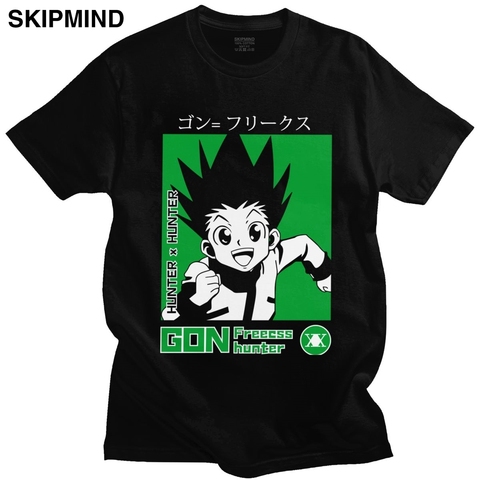 Camiseta de algodón de Manga corta para hombre, camisa de moda de Hunter X Hunter, cuello redondo, ocio, Gon Freecss, Manga japonesa, Anime ► Foto 1/6