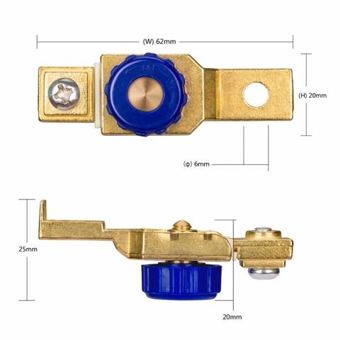 Batería de la motocicleta cortar interruptor Terminal de desconexión 12V 80A para la protección del lado del coche Post actual Disyuntor de fuga ► Foto 1/6