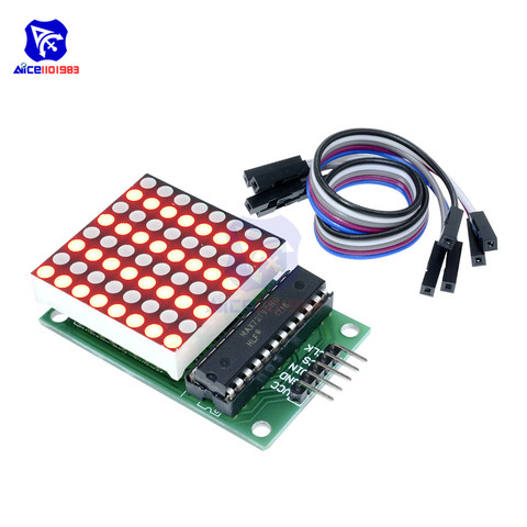 Diymore-Kit MAX7219, 8x8, matriz LED roja, matriz de puntos, módulo de cátodo común, Módulo De Pantalla LED MCU para Arduino ► Foto 1/6