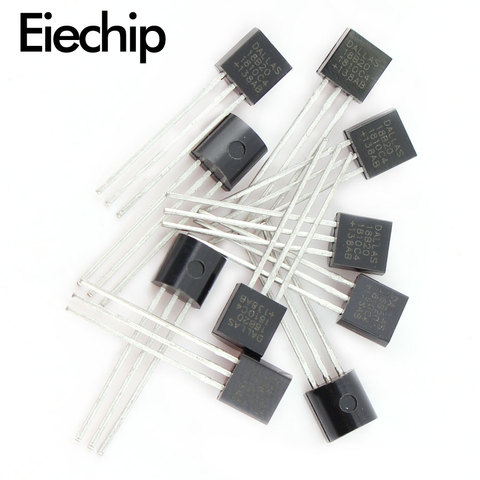 10 unids/lote Sensor 18b20 chips de Sensor de Temperatura DS18B20 18B20 TO-92 IC chip Electrónico de bricolaje electrónico ► Foto 1/4