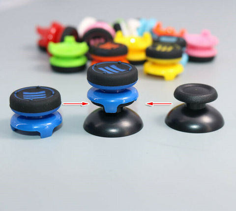 Extensor de agarre para PS4, 2 uds., funda de cubierta analógica para mando de Sony PlayStation 4, funda de goma de silicona para Joystick de piel ► Foto 1/6