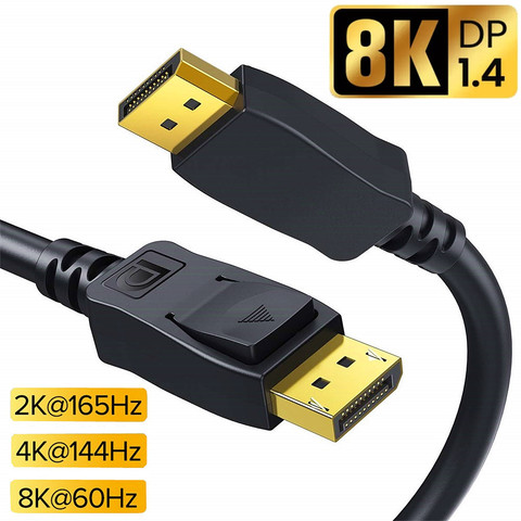 8K cable Displayport 144Hz puerto de pantalla DP 1,4 Cable 8K 60Hz 4K 144Hz 2K 165Hz HDR para Monitor proyector portátil DP cable ► Foto 1/6