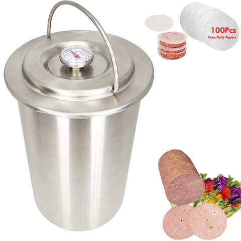 IYouNice-máquina para hacer jamón de acero inoxidable 304, herramientas de cocina para carne, aves de corral, con 100 Uds. De termómetro ► Foto 1/6