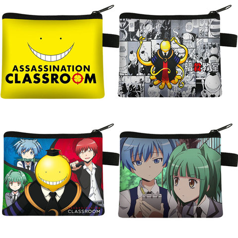 Cartera de Assassination Classroom de Anime para hombre y mujer, monedero Ansatsu Korosensei, tarjetero ► Foto 1/6