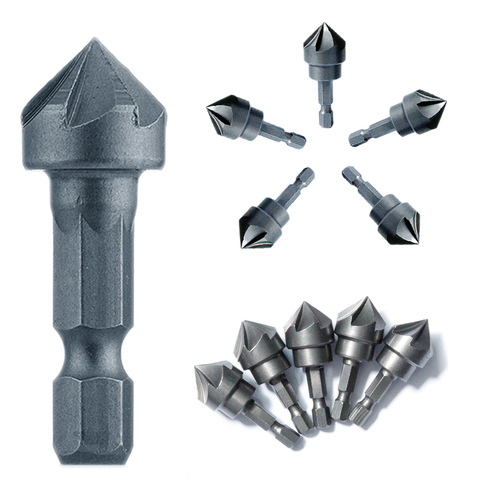 Broca de chaflán para taladro avellanado de 90 grados, vástago hexagonal de 1/4 