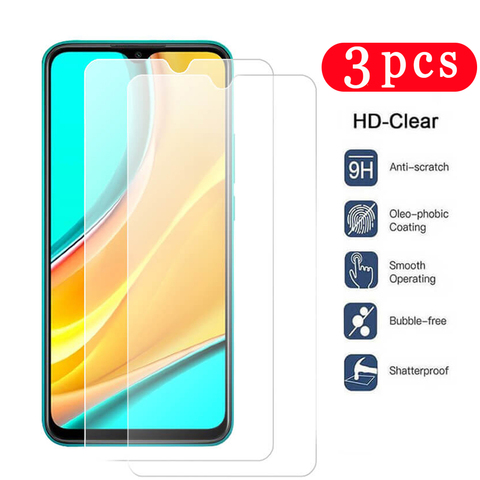 3 uds para xiaomi redmi note 10X 9C 9A Nota 9 9S pro max 8A 8T 8 pro de vidrio templado protector de pantalla del teléfono en el vidrio película protectora ► Foto 1/6