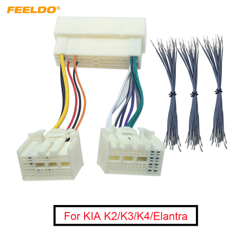 Adaptador de cableado de Radio estéreo para coche, Conector de cable de conector macho/hembra de 13pin + 61pin para KIA K2/K3/K4/Elantra/miastra/Tucson, 1 unidad ► Foto 1/6