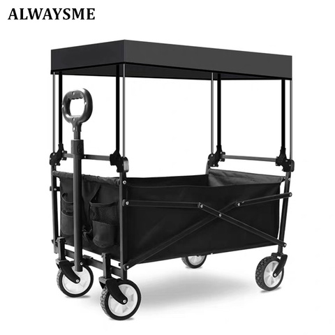 ALWAYSME-carrito de compras plegable, carrito para equipaje, para viaje y compras ► Foto 1/6