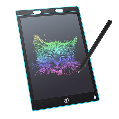 Tableta de escritura LCD, de 12 pulgadas tableta de dibujo, garabato de pantalla colorido y tableros de trazado para el aprendizaje de los niños, los mejores regalos para los niños ► Foto 1/6