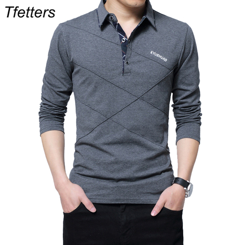 Camiseta TFETTERS de marca, Camiseta larga para hombre, camiseta con diseño de rayas hacia abajo, Camiseta de algodón informal holgada ajustada de talla grande para hombre ► Foto 1/6