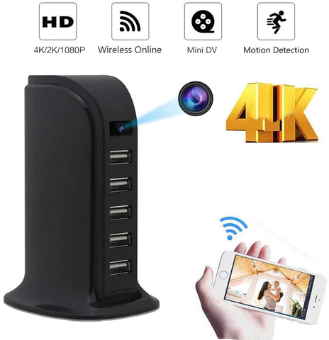 Novedad en HD, Mini cargador Wifi inteligente, cámara de vigilancia en tiempo Real, detección de movimiento, grabación en bucle, grabador inalámbrico, compatible con tarjeta TF oculta ► Foto 1/6