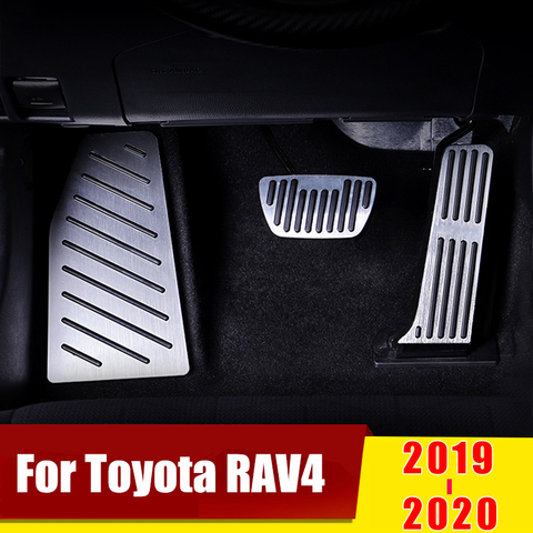 Pedal de acelerador de aluminio para coche, pedales de freno sin cubierta de perforación almohadillas de reposapiés para Toyota RAV4 RAV 4 XA50 2022, accesorios ► Foto 1/6