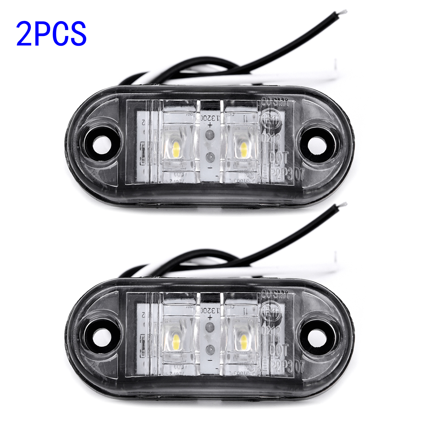 LED de coche remolque caravana 12V 2 uds blanco indicador lateral luces de cola impermeable 0,5 W súper lámpara camión mejor ► Foto 1/4