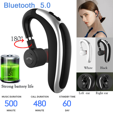 Auriculares inalámbricos con Bluetooth, cascos manos libres individuales con micrófono, para negocios, para iphone, samsung, huawei, xiaomi ► Foto 1/6