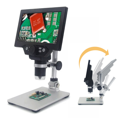 1-1200X G1200 microscopio Digital Video microscopio electrónico pantalla LCD de 7 pulgadas 12MP lupa de amplificación continua con batería ► Foto 1/6