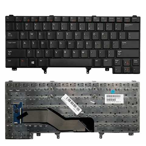 GZEELE-nuevo teclado de EE.UU. para Dell Latitude, E5420, E5430, E6320, E6330, E6430, inglés, sin varilla ► Foto 1/4