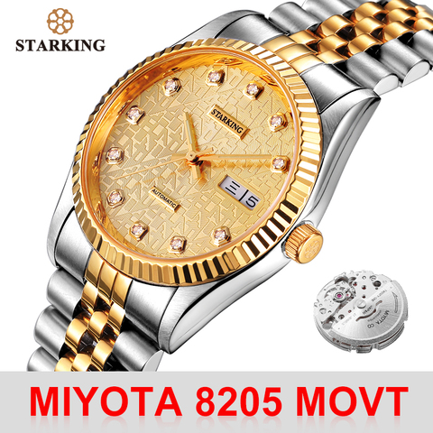 STARKING-reloj mecánico de lujo para hombre, pulsera de acero inoxidable, Miyota Movt, zafiro, automático, de viento ► Foto 1/6