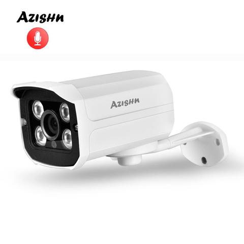 AZISHN-cámara IP de Metal resistente al agua, Audio H.265AI, 5MP, 1/2, 7 pulgadas, SC5239, IP66, 2MP/3MP, 4 matriz, IR, LED, micrófono, cámara de seguridad CCTV, ONVIF, P2P ► Foto 1/6