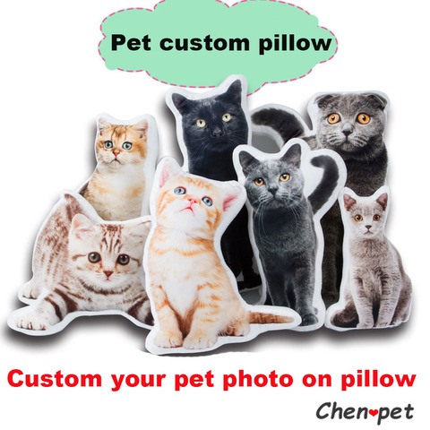 Almohada personalizada Diy para mascotas, almohada de personalización de foto con forma de Animal, cojín bonito para decoración del hogar, juguete de peluche de Animal 3D ► Foto 1/6